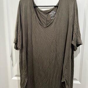 Super Soft Knits Olive Green T-Shirt